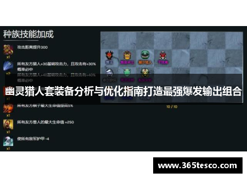 幽灵猎人套装备分析与优化指南打造最强爆发输出组合